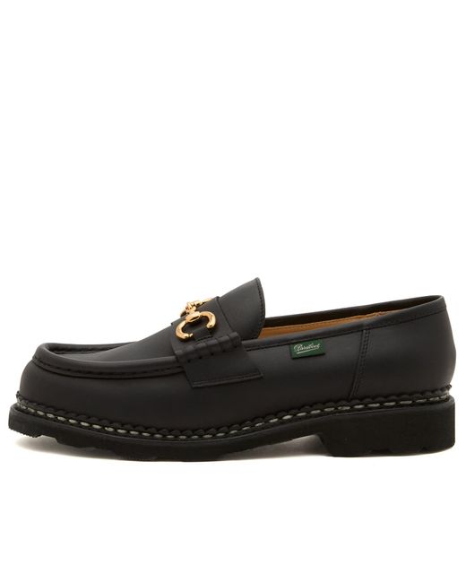 Paraboot Black Orsayti Leather Moccasin Shoe