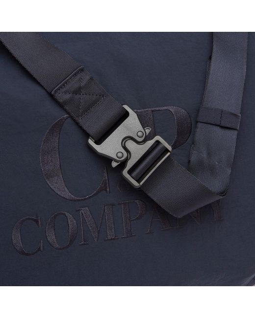 C P Company Blue Plain Paper Touch Zipped Bag for men