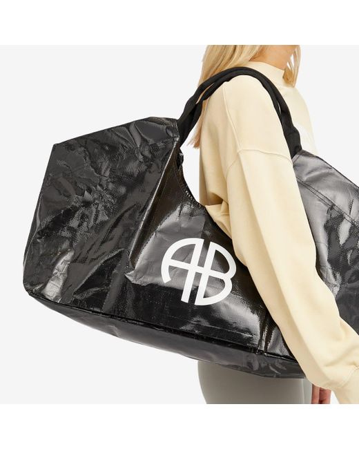 Anine Bing Black Drew Sport Tote Bag