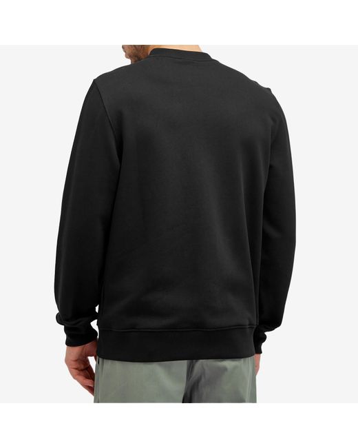 Paul Smith Black Embroidered Logo Crew Sweat for men
