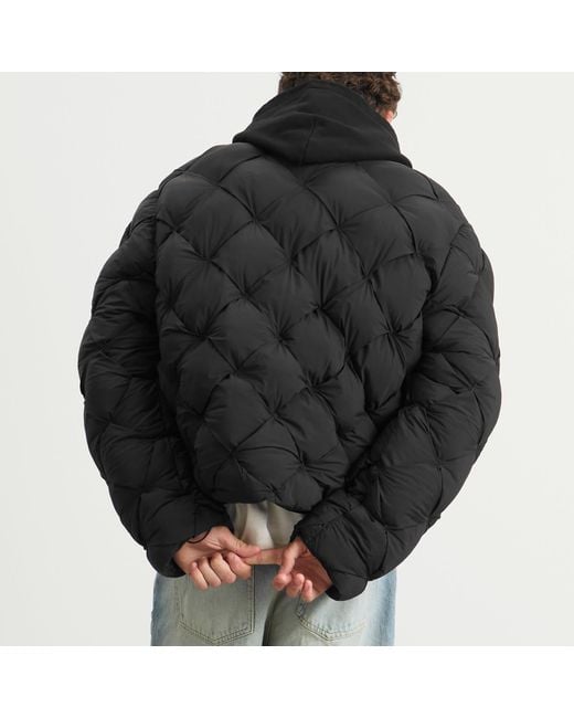 Represent Black Pillow Puffer Jacket for men