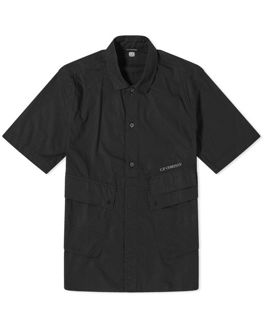 C P Company Black Popeline Pocket Shirt for men