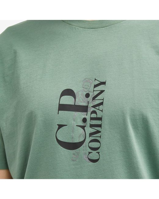 C P Company Green Sailor Logo T-Shirt for men