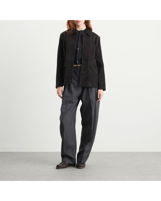 AURALEE High Twist Wool Knit Vest in Blue | Lyst