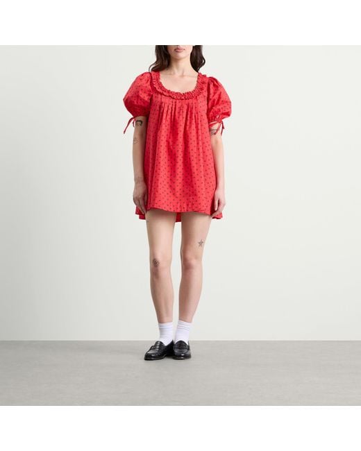Damson Madder Red Jemima Mini Dress