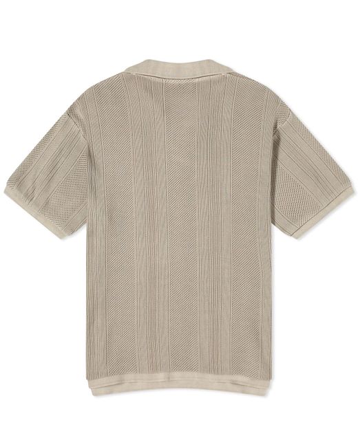 Represent Gray Open Stitch Polo Shirt
