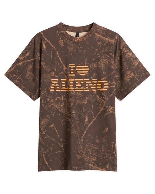 No Problemo Brown I Love Alieno Camo T-Shirt for men