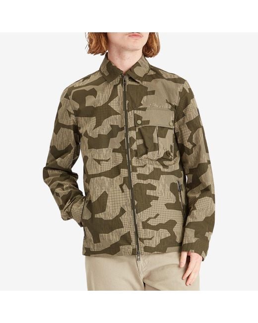 Belstaff Green Terrain Camo Drone Overshirt for men
