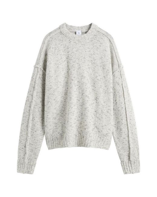 Won Hundred Gray Bentley Reversed Seam Crew Neck Jumper for men