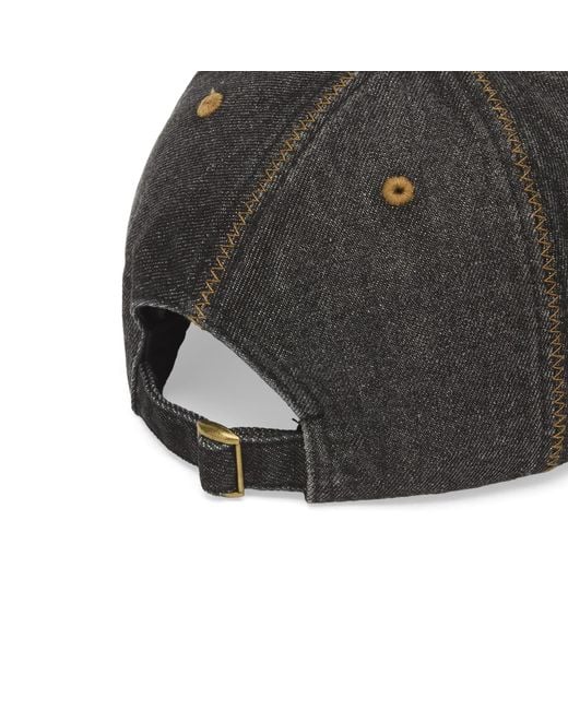 Pleasures Black Zig Zag Denim Cap for men