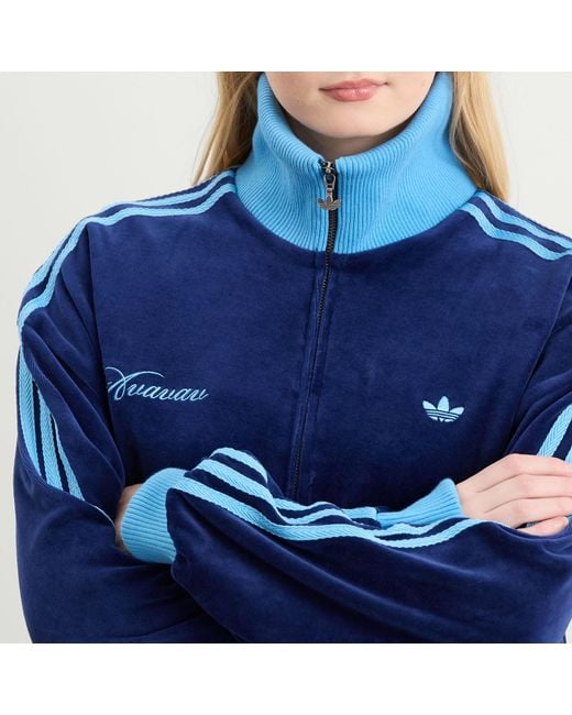 Adidas Blue By Avavav Velvet Track Top