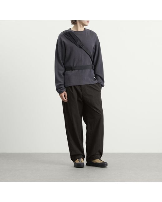 Snow Peak Black Nylon Double Rip Trousers for men