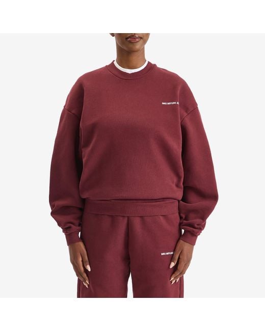 MKI Miyuki-Zoku Purple Uniform Crew Neck Sweatshirt Presented By End