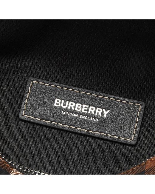 Burberry Gray Cason Check Waist Bag for men