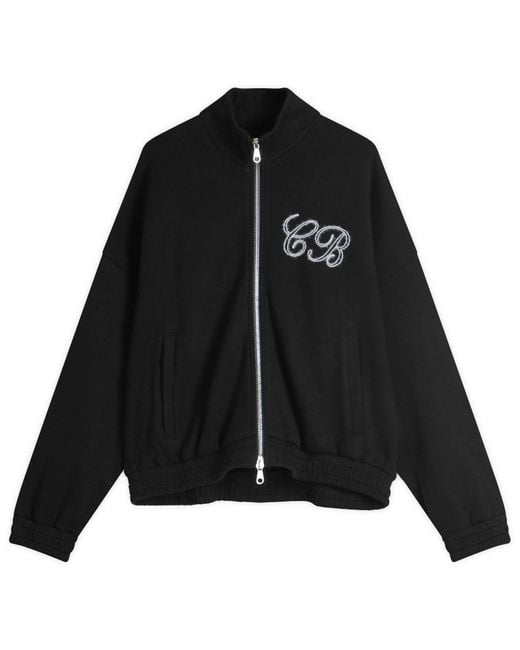 Cole Buxton Black Knitted Track Jacket for men