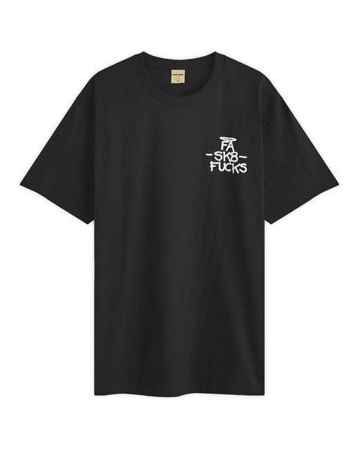 Fucking Awesome Black Sk8 Fucks T-Shirt for men