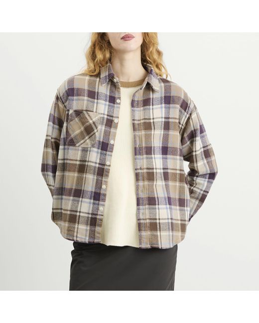 Beams Boy Gray Boy Workcheck Shirt