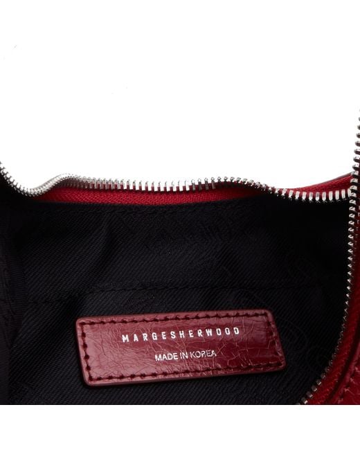 MARGE SHERWOOD Red Hobo Shoulder Bag