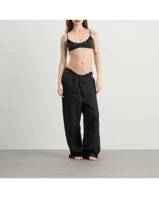 Skims Black Fits Everybody Lace Scoop Bralette