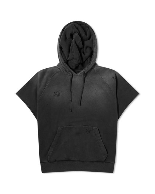 Givenchy Black Short Sleeve Raglan Hoodie for men
