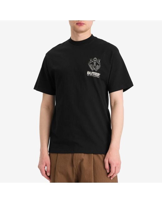 Butter Goods Black Fossil T-Shirt for men