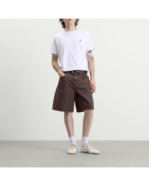Les Deux Brown Prince Denim Shorts for men