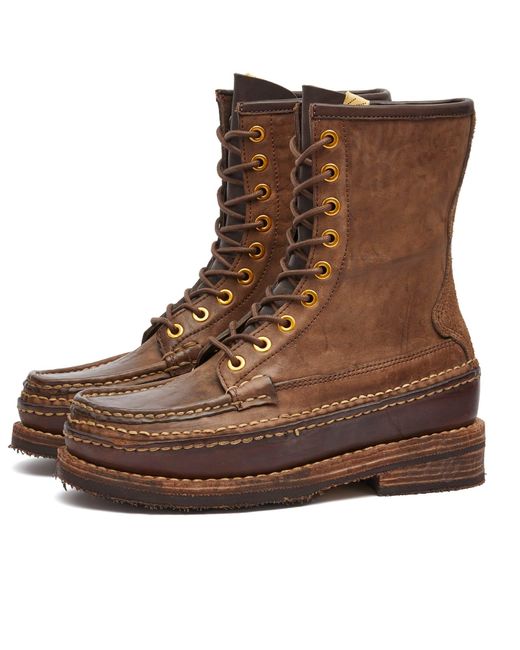 Visvim Brown Grizzly Camper Hi-Folk for men