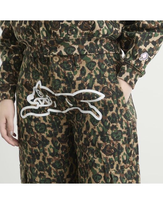 ICECREAM Gray Running Dog Cargo Pants