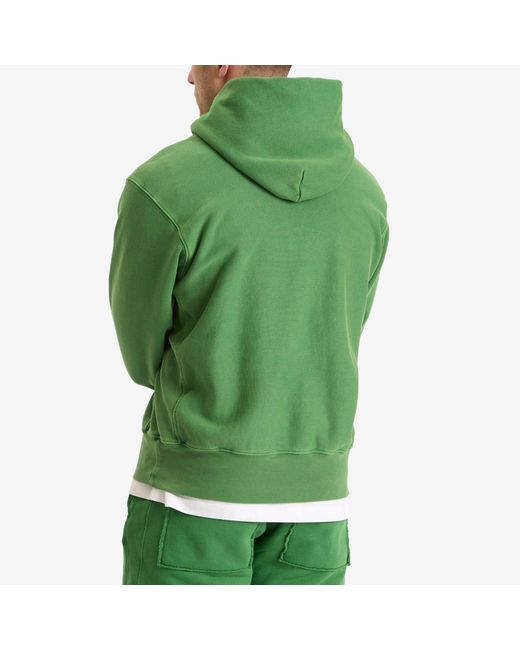 Les Tien Green Heavyweight Hoodie for men