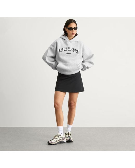 Tala Gray Oversized Active Logo Hooded Sweatshirt