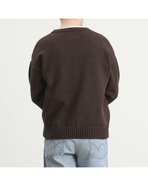 (w)taps Brown Palmer Zip Cardigan for men