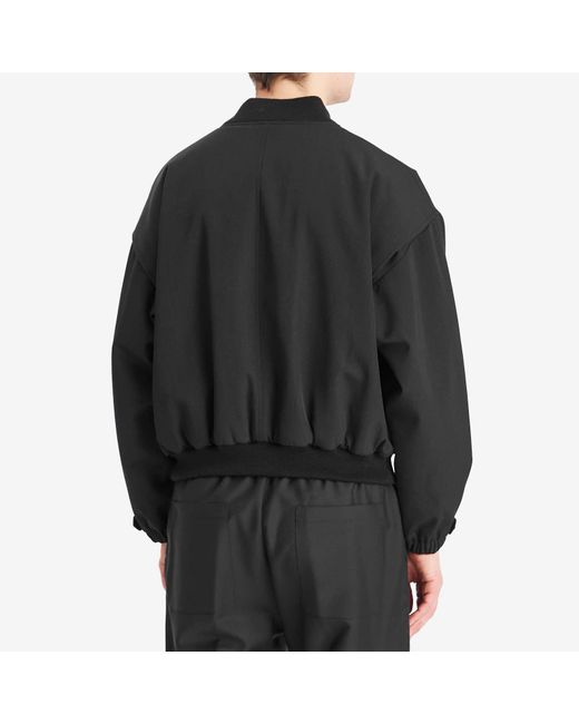 AURALEE Max Gabardine Chambray Padded Flight Blouson in AURALEE Max Gabardine Chambray Padded Flight Blouson in