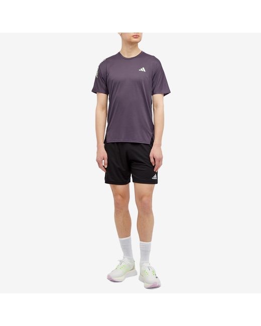 Adidas Originals Purple Adidas Adizero Running T-Shirt for men