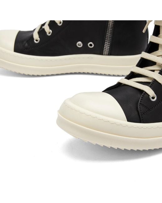 Rick Owens Black Hi Top Sneakers