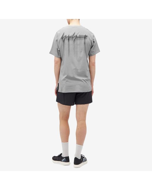 Y-3 Gray Run Short Sleeved T-Shirt for men