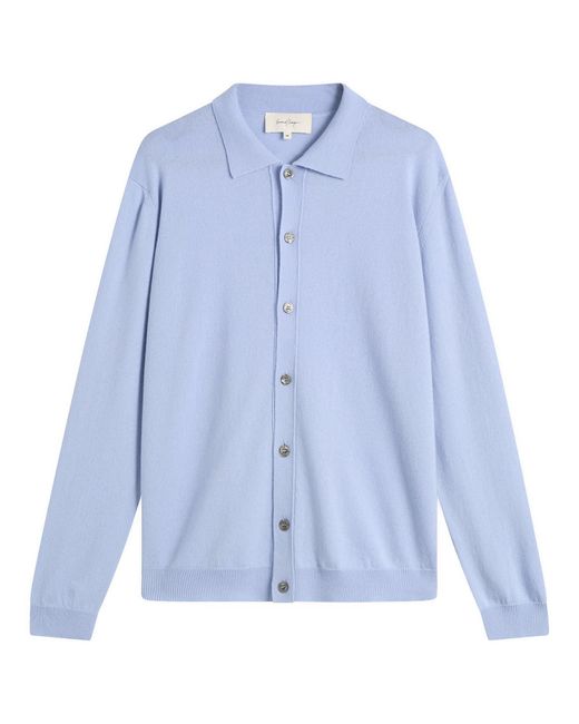 Second/Layer Blue Second Layer Frankie Button Down Polo for men