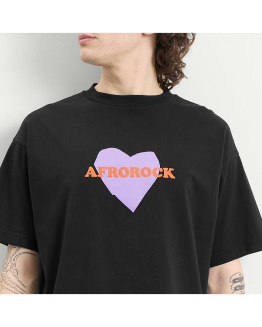 TGB Black Afro Rock Love T-Shirt for men