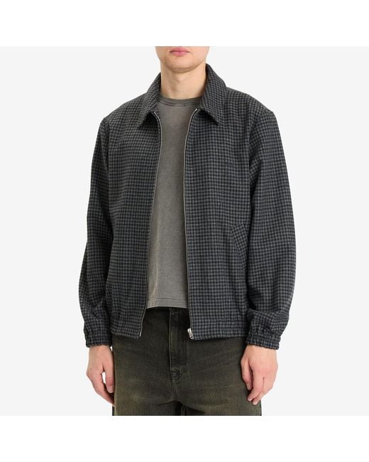 A.P.C. Black Gilbert Houndstooth Check Wool Jacket for men