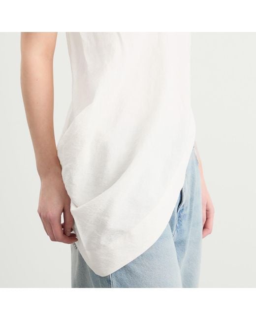 St. Agni Natural Cloud Asymm Drape Top