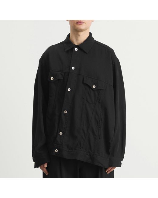 Comme des Garçons Black Asymetric Denim Jacket for men