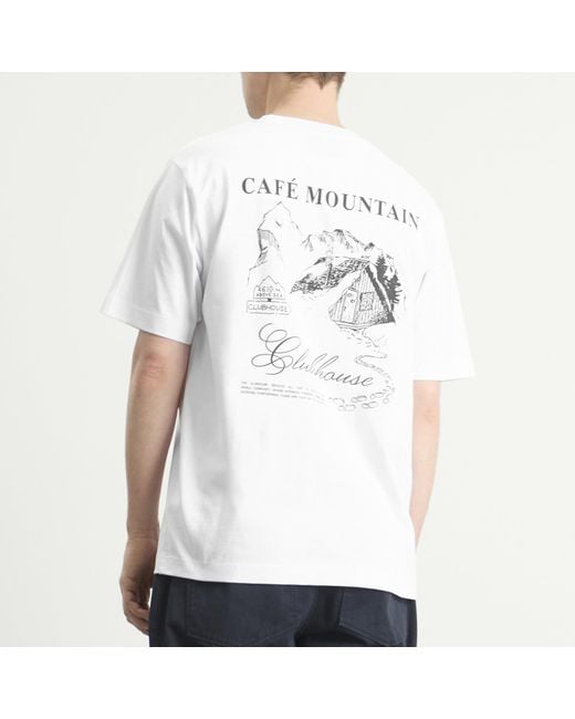 Cafe Mountain White Refuge T-Shirt for men