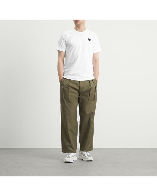 COMME DES GARÇONS PLAY White Basic Logo T-Shirt for men