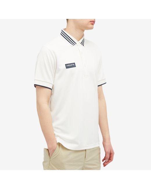 Adidas Originals White Adidas Spzl Polo Shirt for men