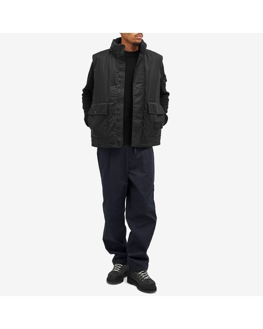 Stone Island Black Ghost Twill Wool-Tc Down Vest for men
