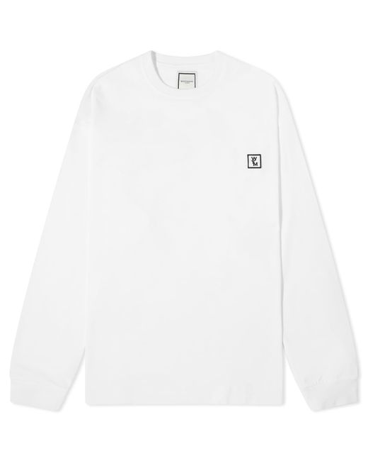 Wooyoungmi White Long Sleeve Back Logo T-Shirt for men