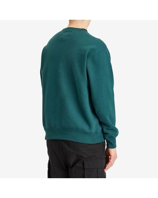Beams Plus Green Crew Sweatshirt for men