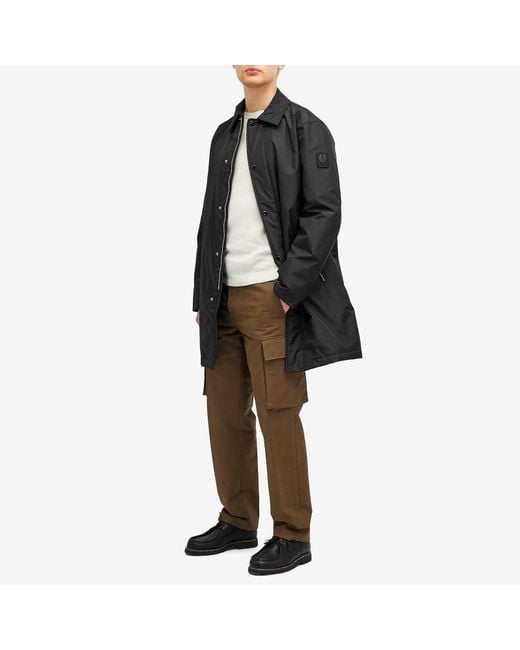 Belstaff Black Drill Nylon Shell Coat for men