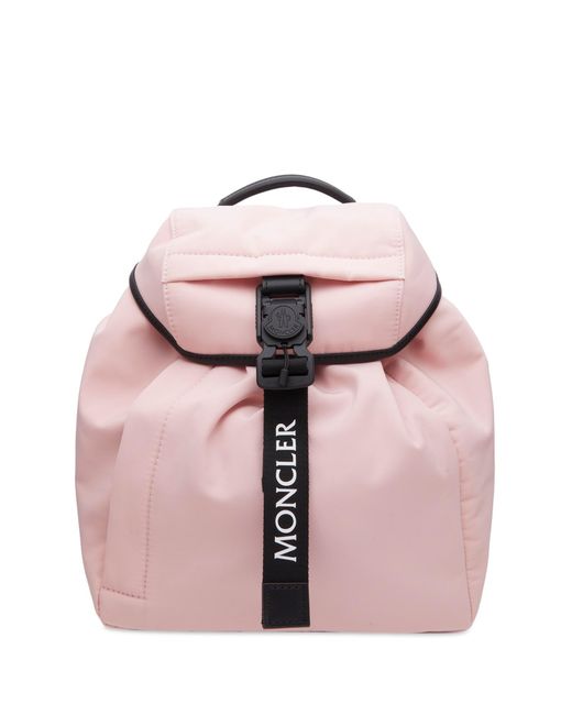 Moncler Pink Trick Logo Backpack