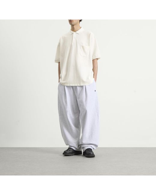 Nanamica White Snap Polo Shirt for men