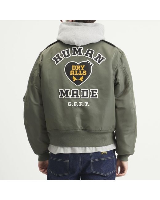 Human Made Flight Jacket in Green for Men | Lyst